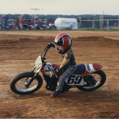 Nicky in early amateur dirt track action. - Photo: Hayden Family Collection