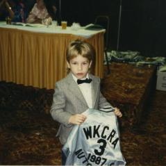 A young Nicky collects an award at a WKCRA banquet. - Photo: Hayden Family Collection
