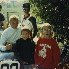 Nicky and Tommy pose with Scott Russell. - Photo: Hayden Family Collection