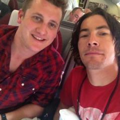 Nicky's right-hand man Nick Sannen accompanies the boss on yet another flight. - Photo: Nicky Hayden