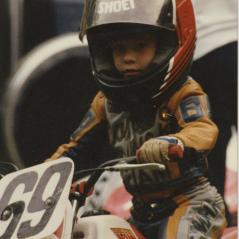 Nicky ready for action on a PW50. - Photo: Hayden Family Collection