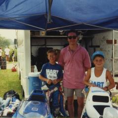 Tommy and Nicky pose with Freddie Spencer. - Photo: Hayden Family Collection